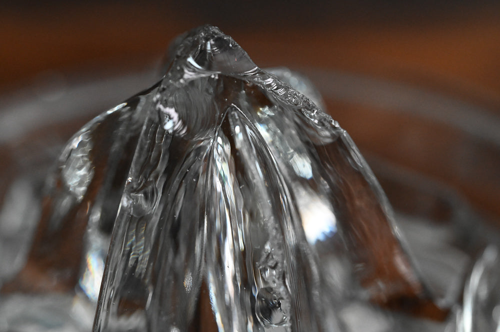 clear glass citrus reamer
