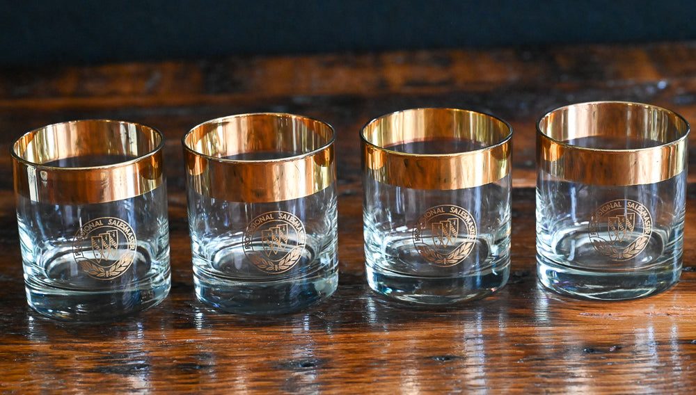 gold rim Professional salesman rocks glasses