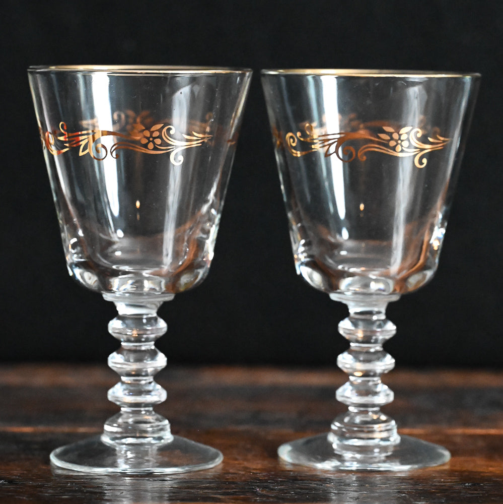 Homer Laughlin gold rimmed Gold Crown Goblets