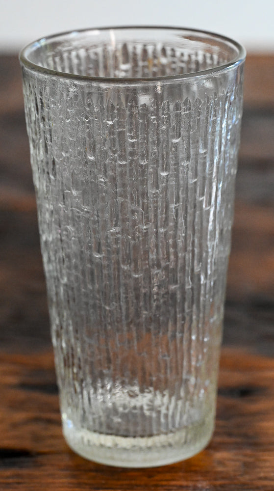 Jeannette Glass clear tree bark pattern glass