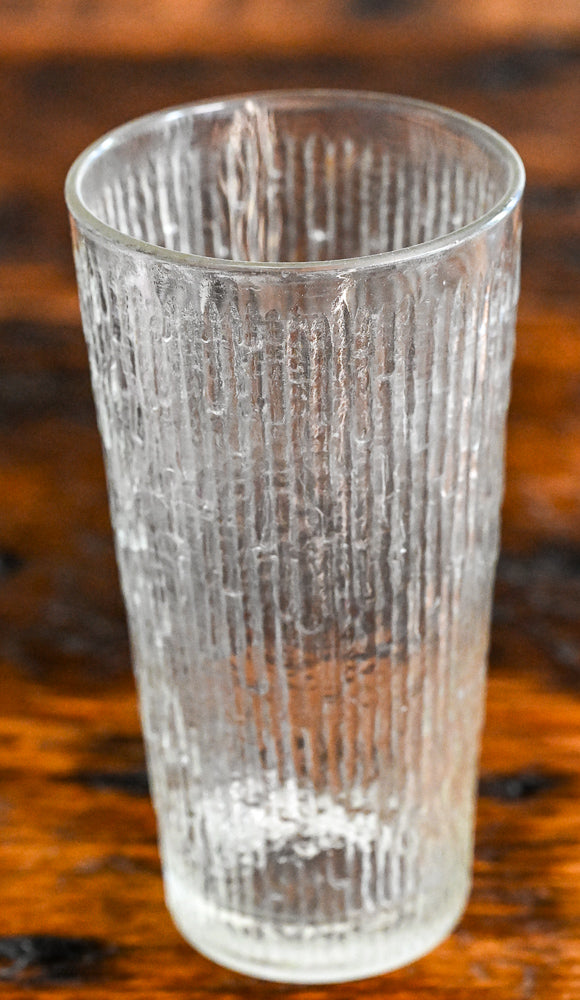 Jeannette Glass clear tree bark pattern glass