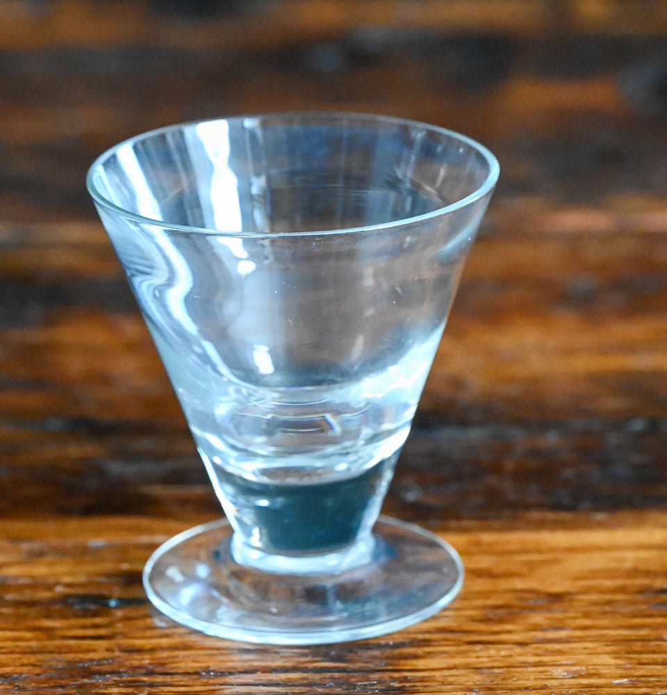 clear footed cordial glass