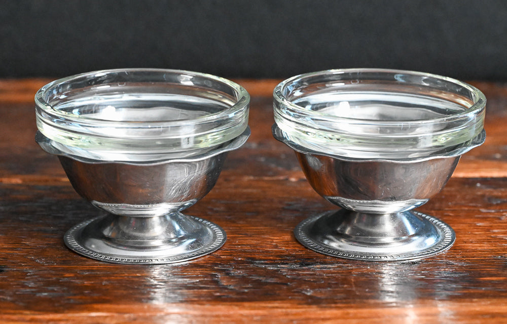 stainless steel and glass bowls