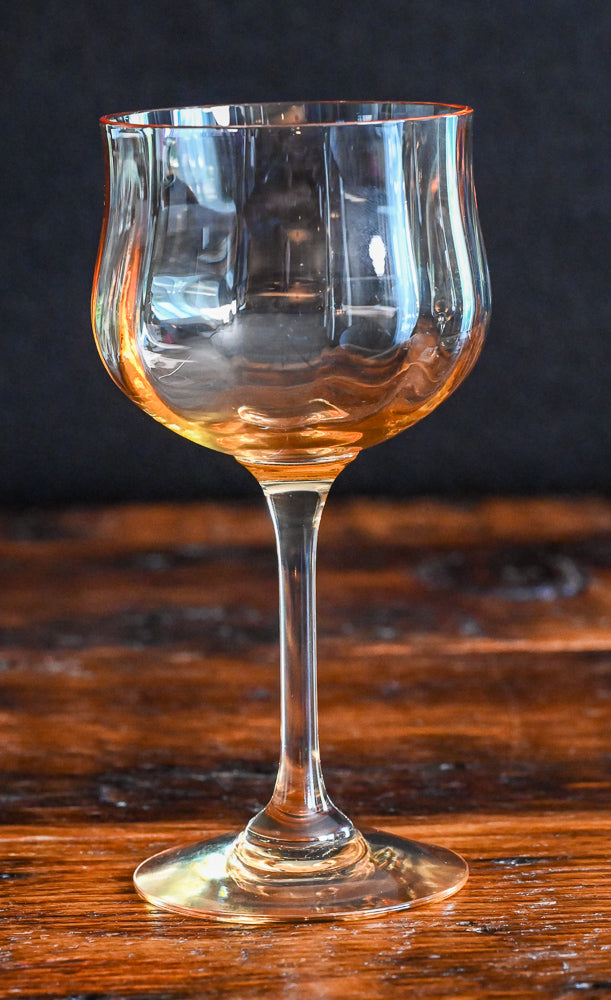 Tiffin Franciscan Amber Jubilation Wine Glasses