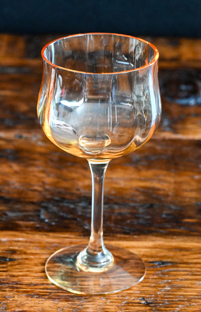 Tiffin Franciscan Amber Jubilation Wine Glasses