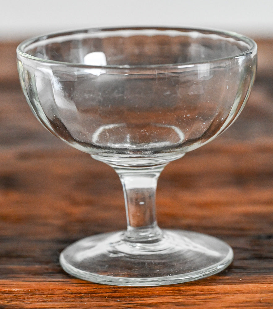 clear glass sherbet coupe