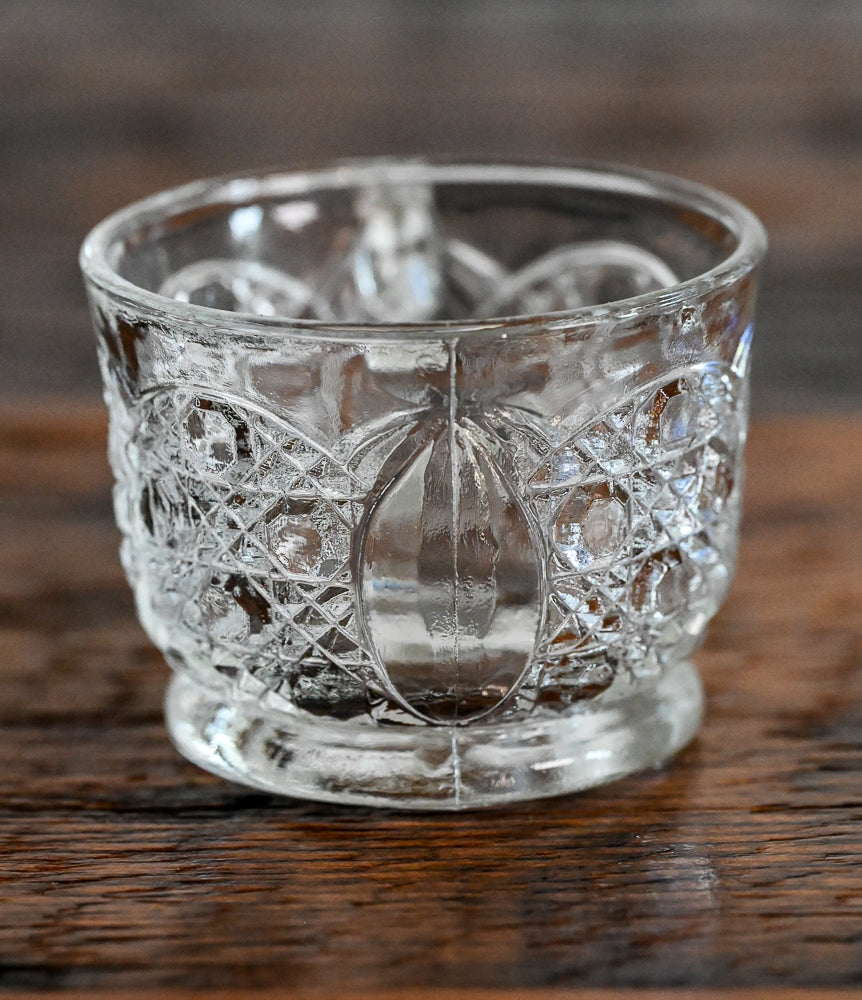 cut glass tea cup with handle