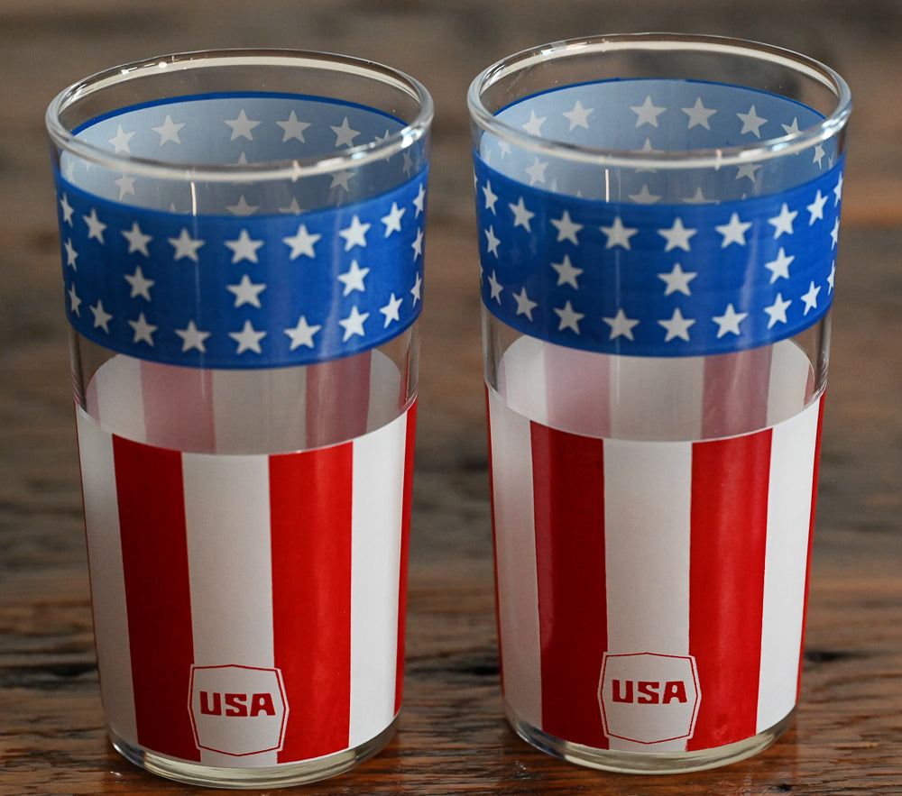Federal red white and blue flag pattern tumblers
