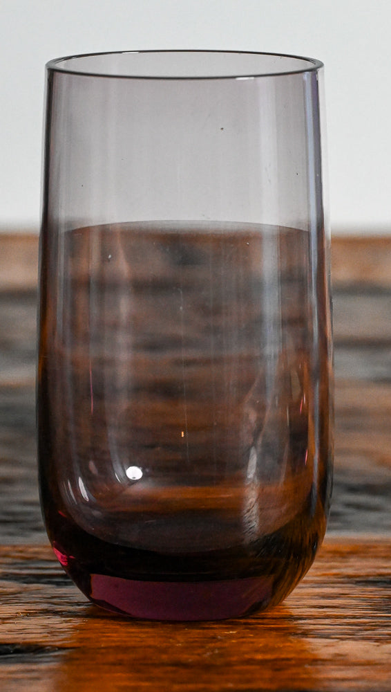 purple glass tumblers