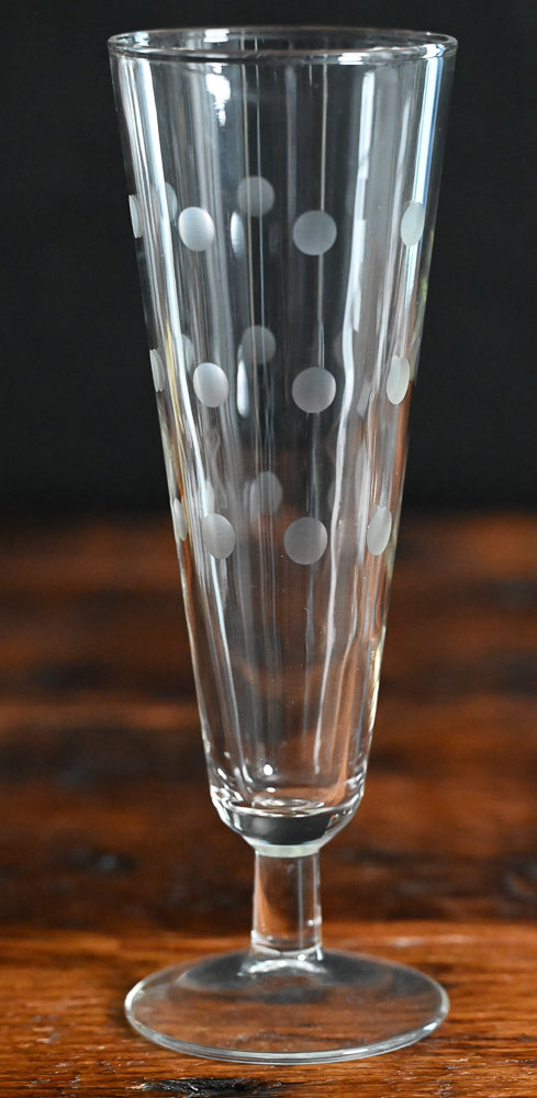 frosted polka dots pilsner glasses