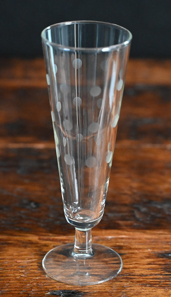 frosted polka dots pilsner glasses