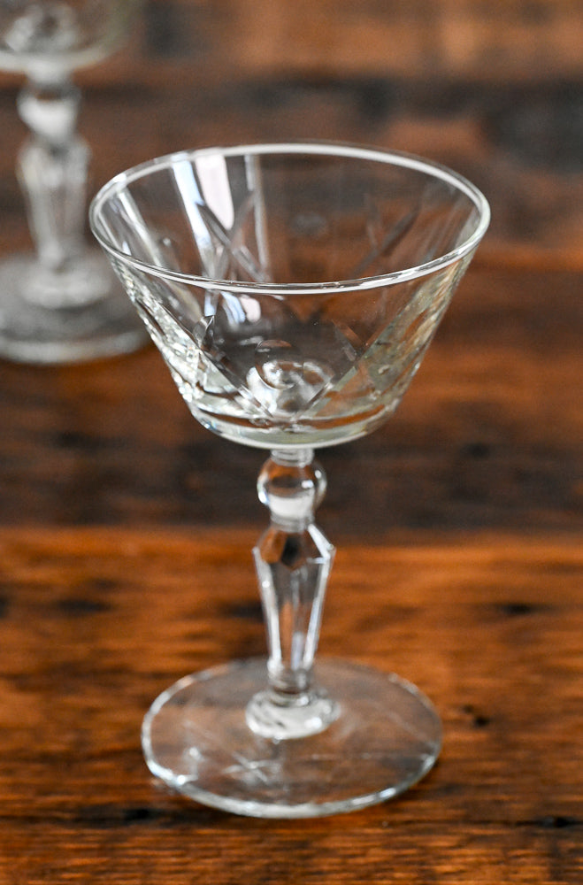 Libbey Rock Sharpe clear glass cocktail coupe