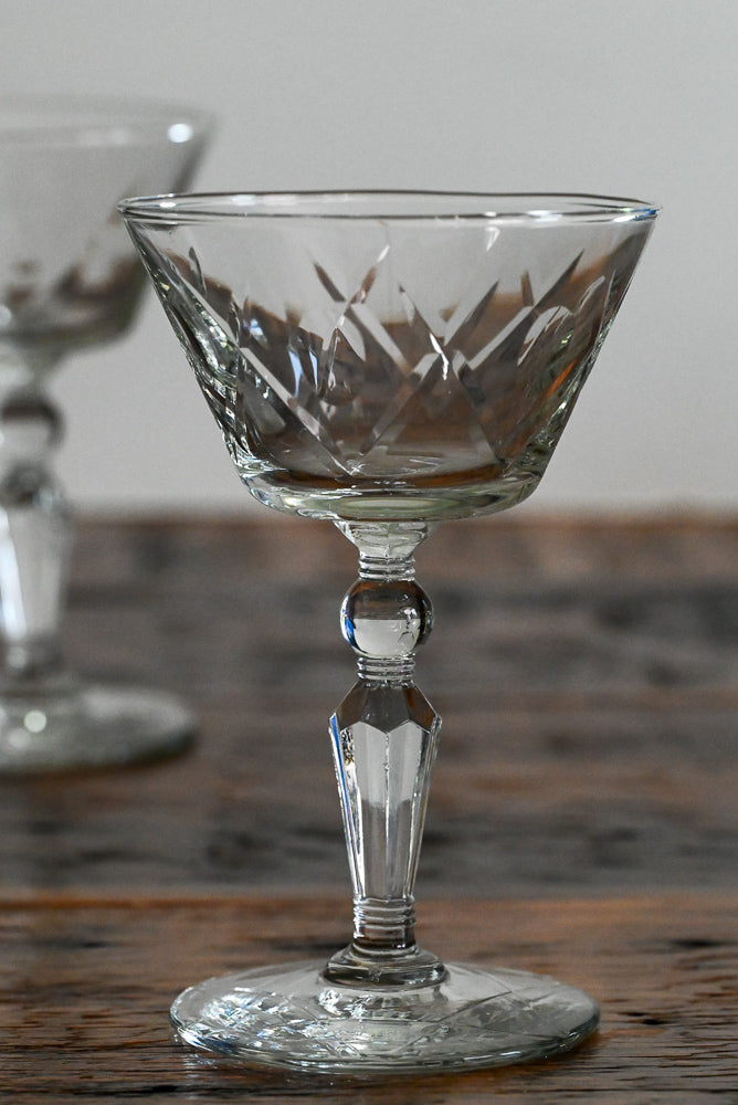Libbey Rock Sharpe clear glass cocktail coupe