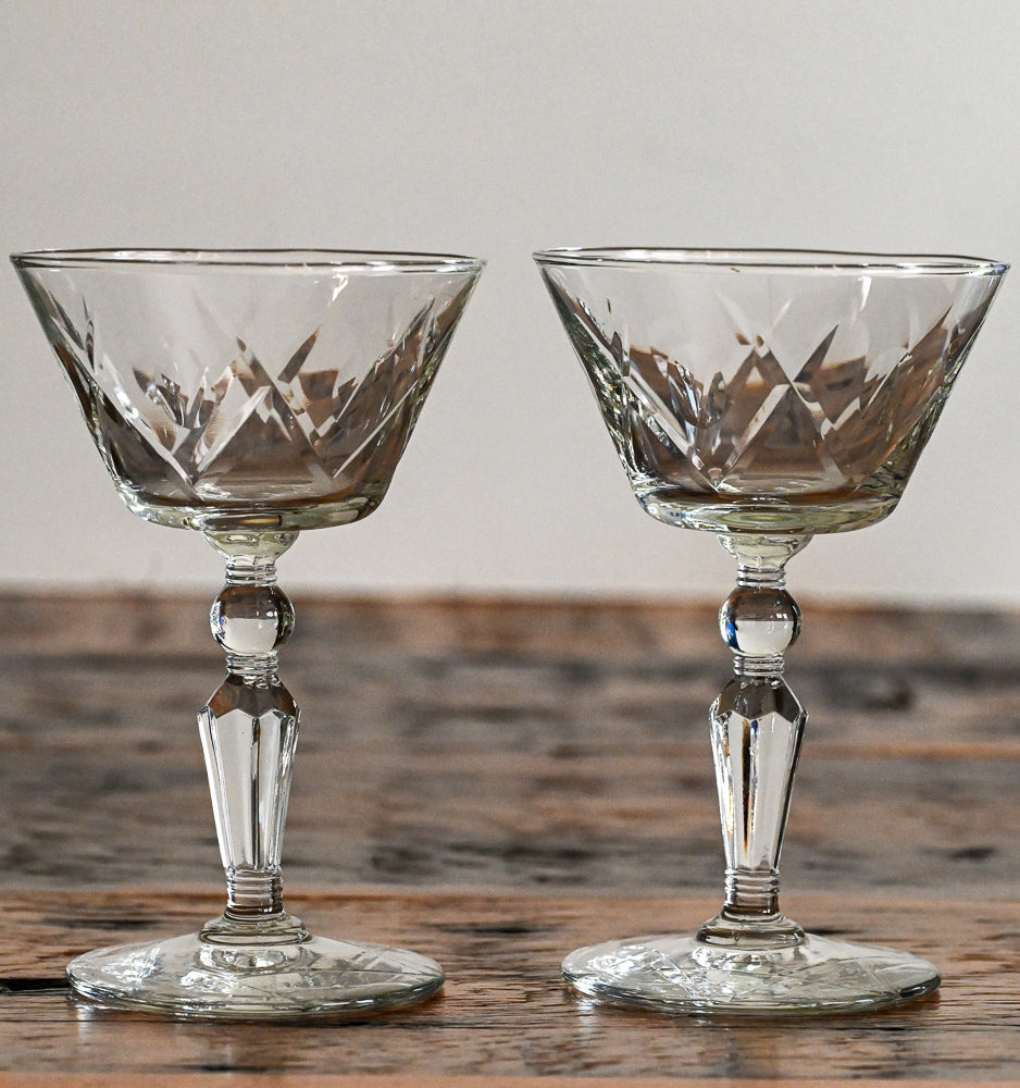 Libbey Rock Sharpe clear glass cocktail coupe