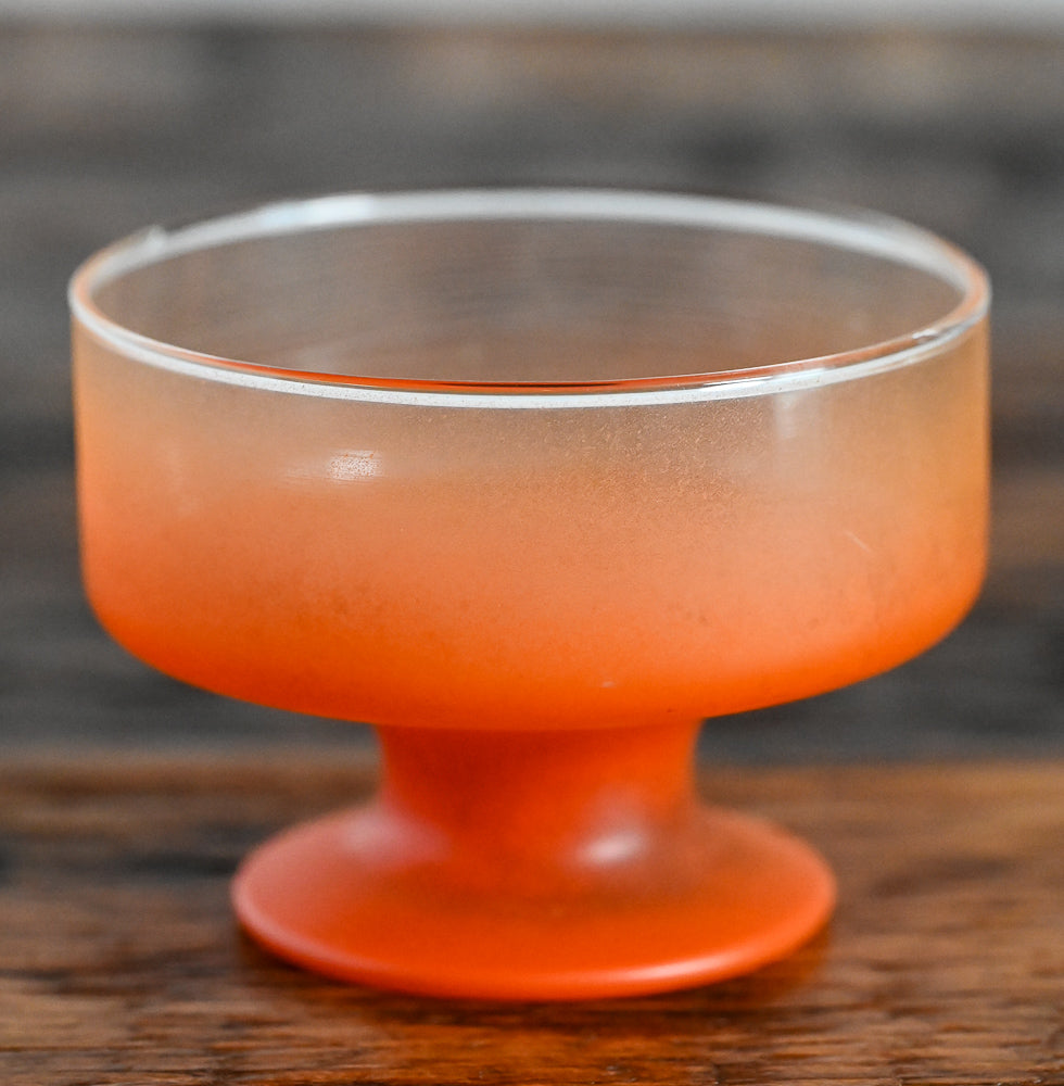 West Viriginia Glass Company orange blendo sherbet bowl