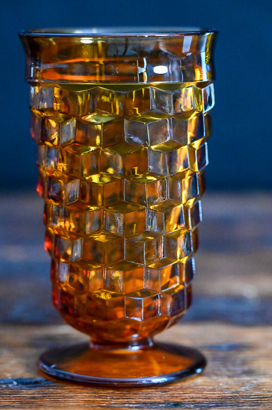 Indiana Glass Amber Colony Whitehall Footed Goblets