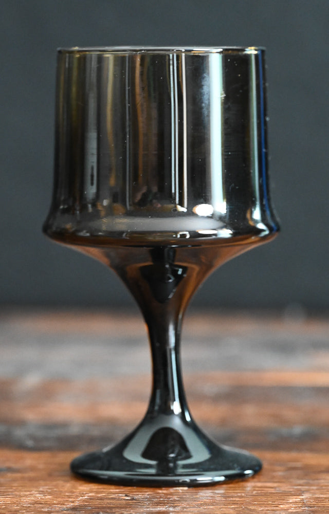 smokey brown wine goblets