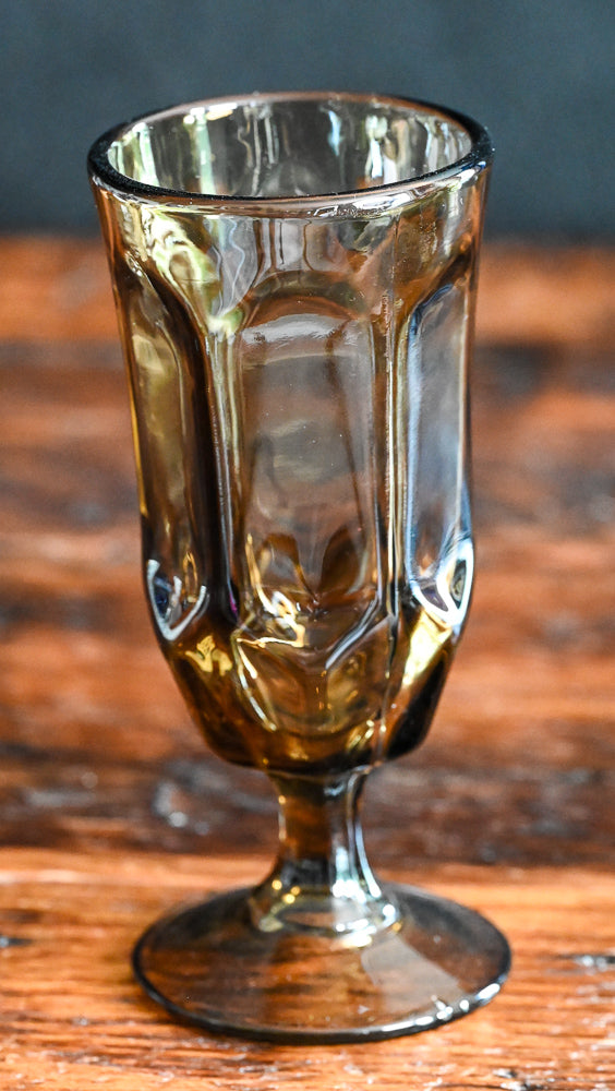 Smoke brown Duz Crystal Water Goblets