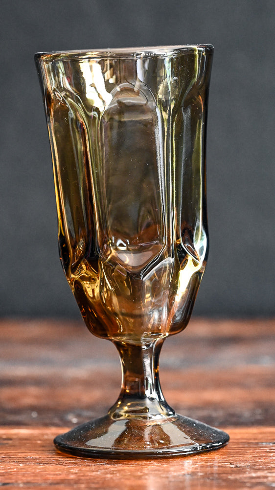 Smoke brown Duz Crystal Water Goblets