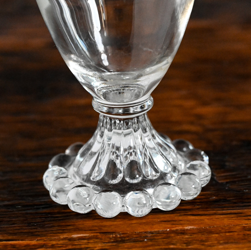 Anchor Hocking gold rim clear boopie glass