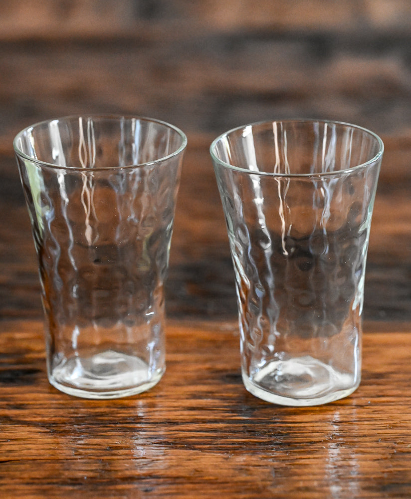 clear juice glasses