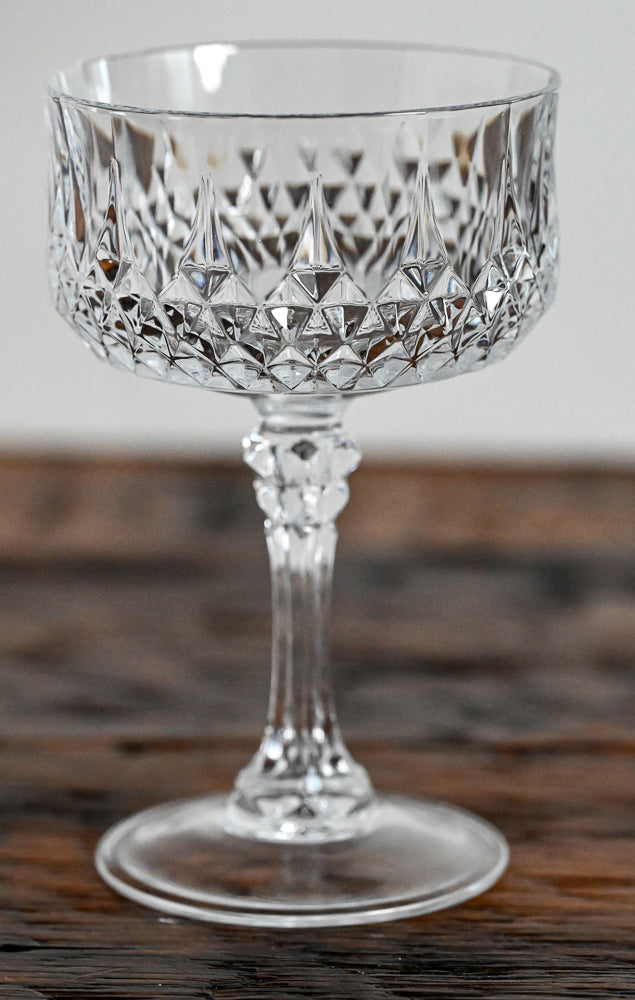 Cristal D'arques faceted crystal cocktail coupe