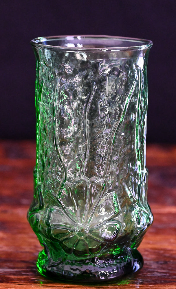 green Anchor Hocking Rainflower tumbler