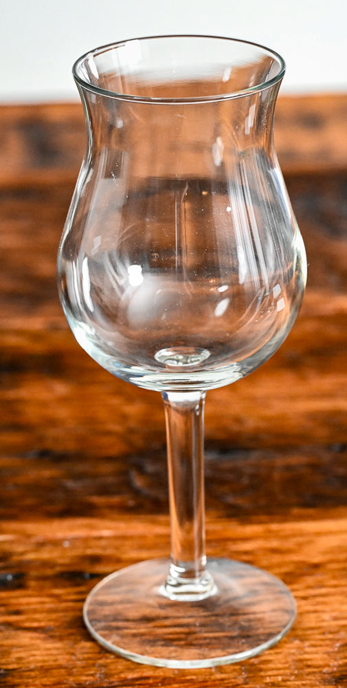 clear stemmed hurricane glass