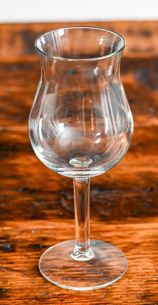 clear stemmed hurricane glass
