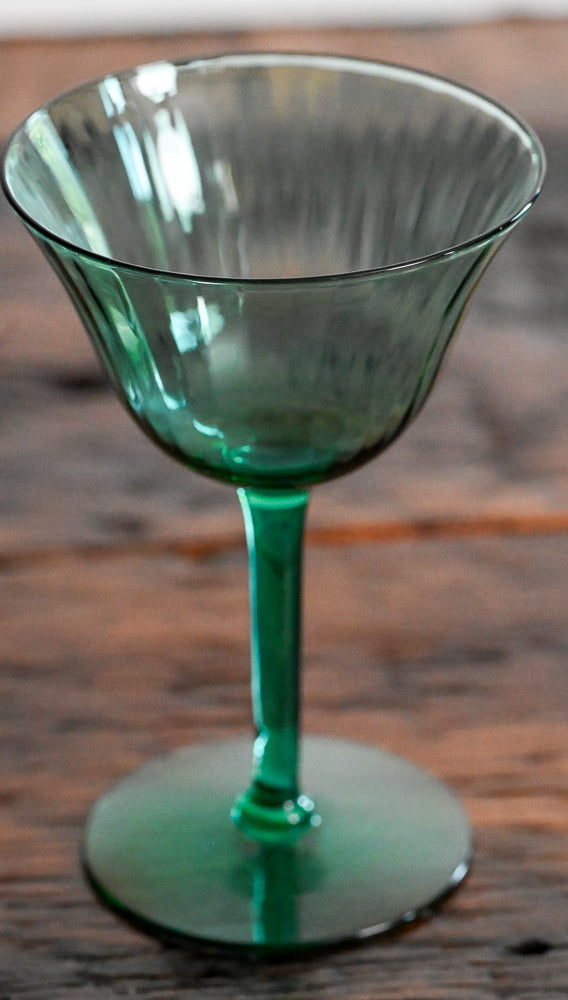 green glass coupes