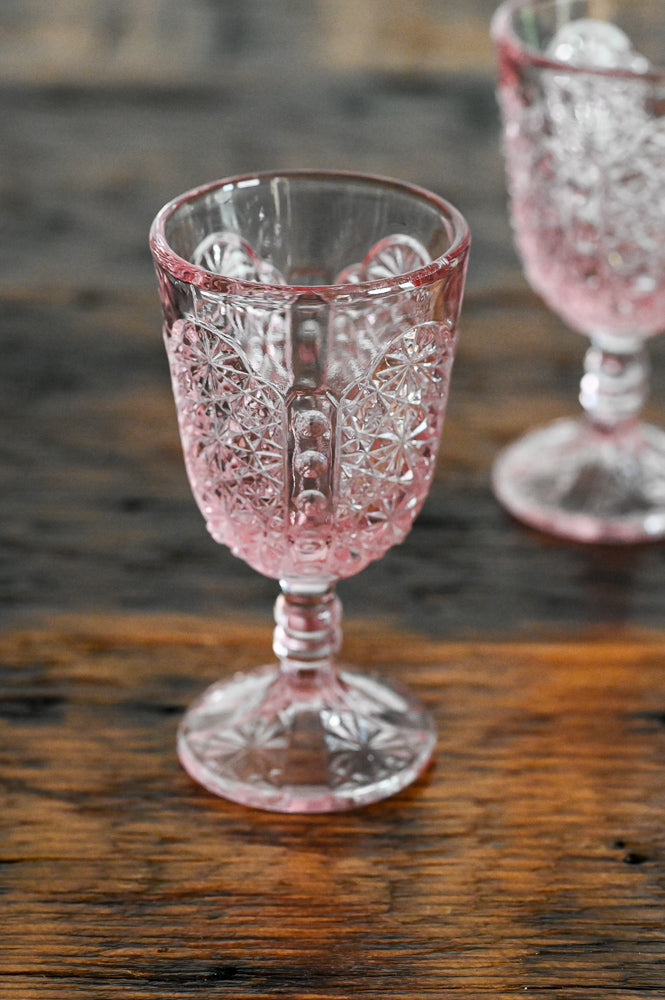 pink wine glass