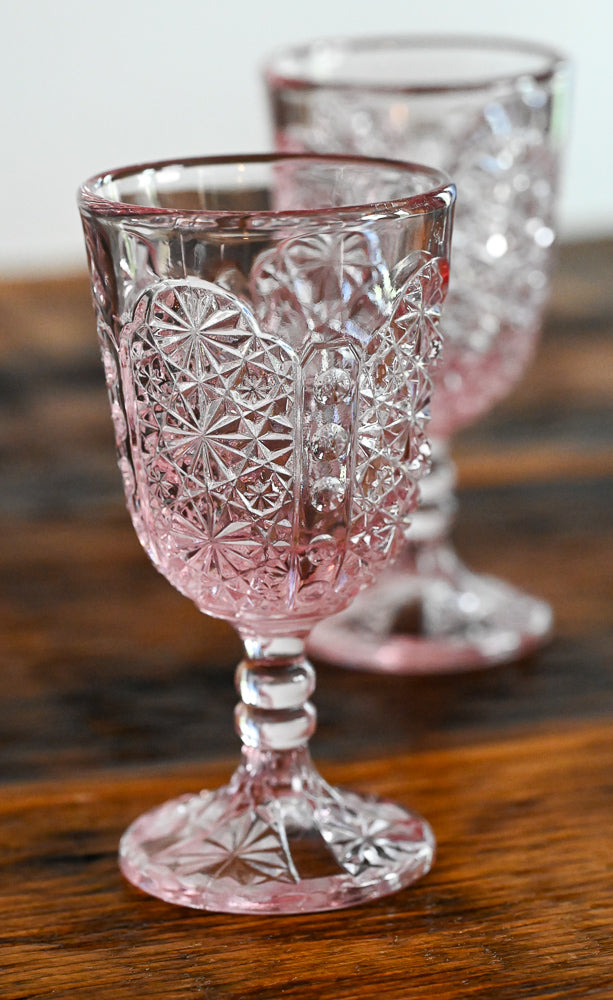 pink wine glass