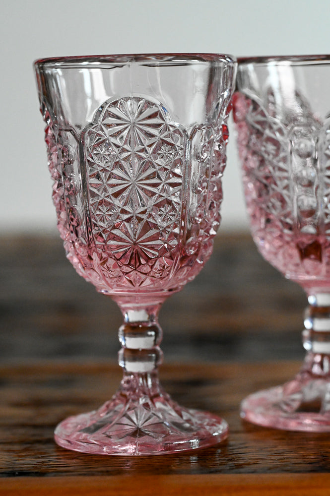 pink wine glass
