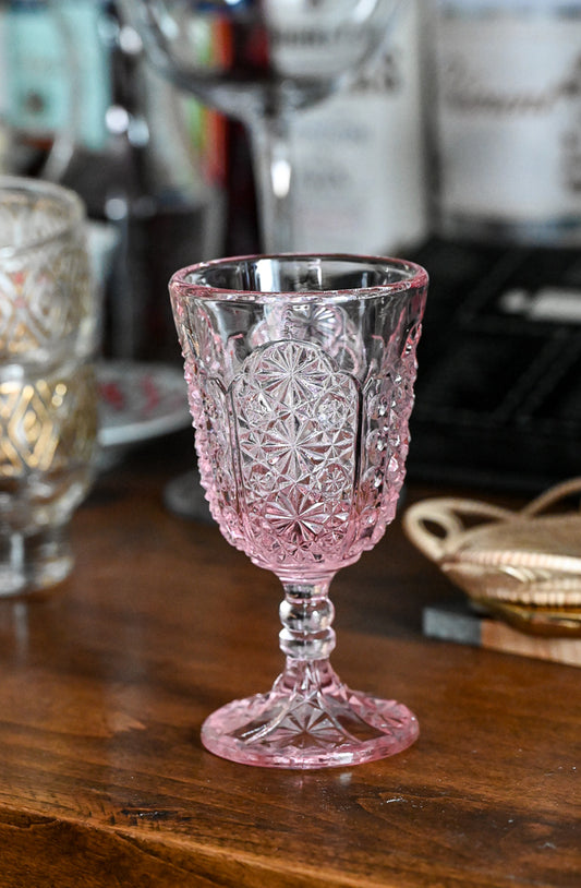 pink wine glass