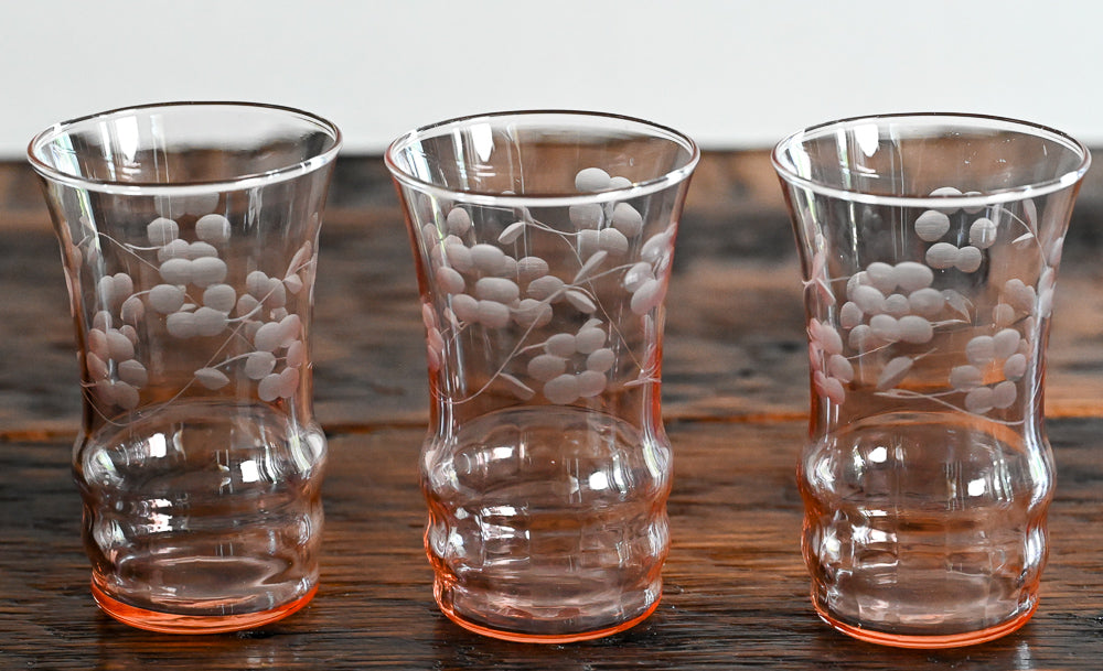 pink floral tumblers