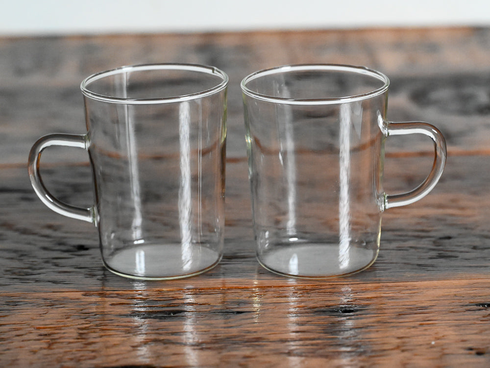 clear glass vintage coffee mugs