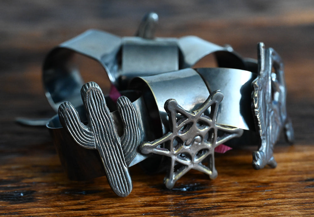 western themed metal napkin rings