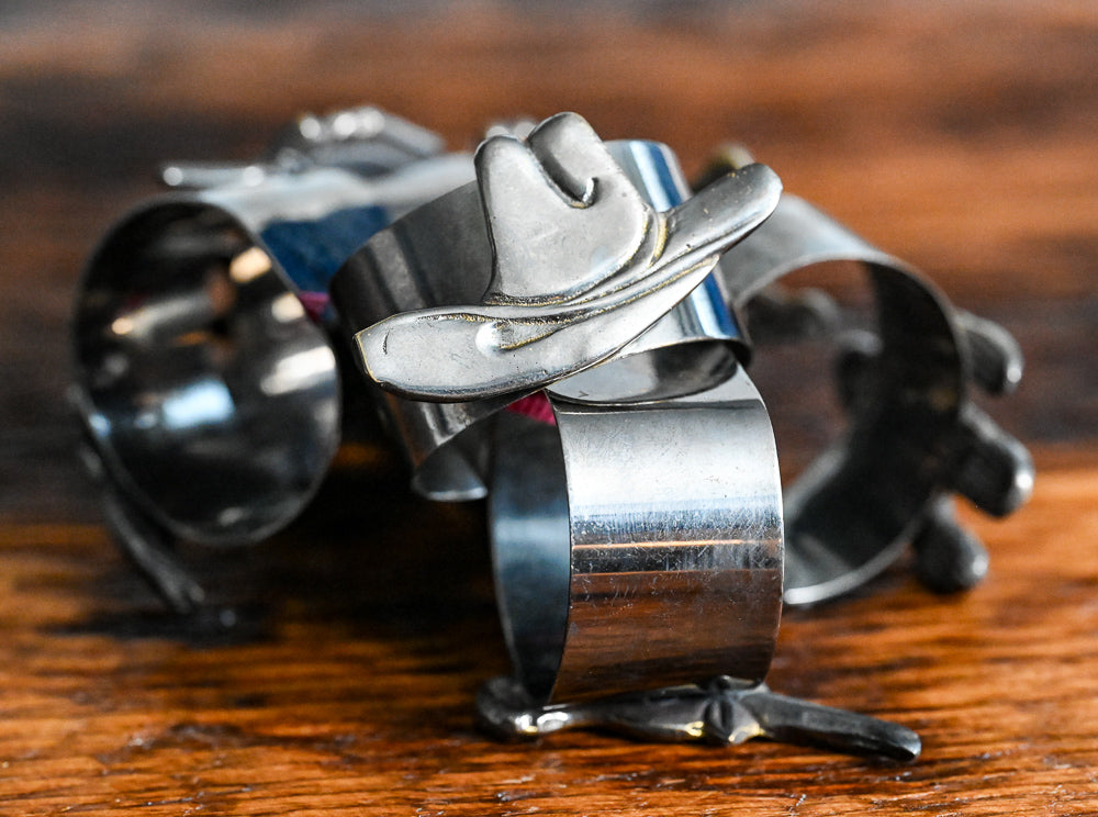 western themed metal napkin rings