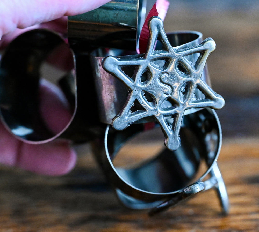 western themed metal napkin rings