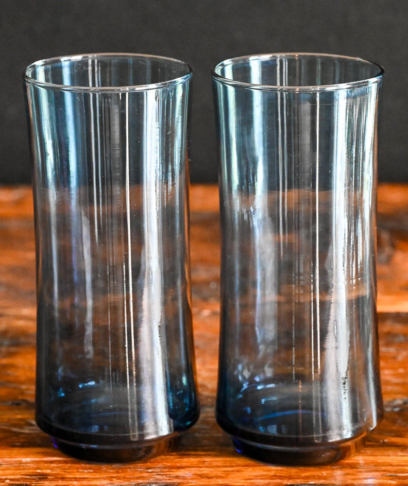 dusky blue Libbey Apollo tumblers