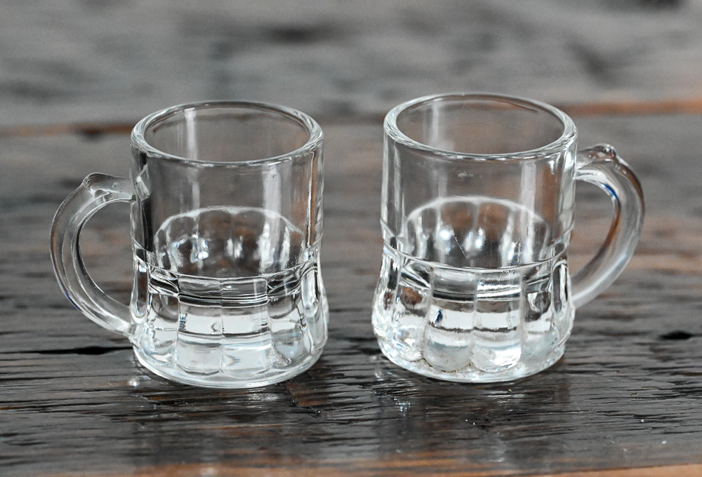 Federal tiny clear mug shot glasses