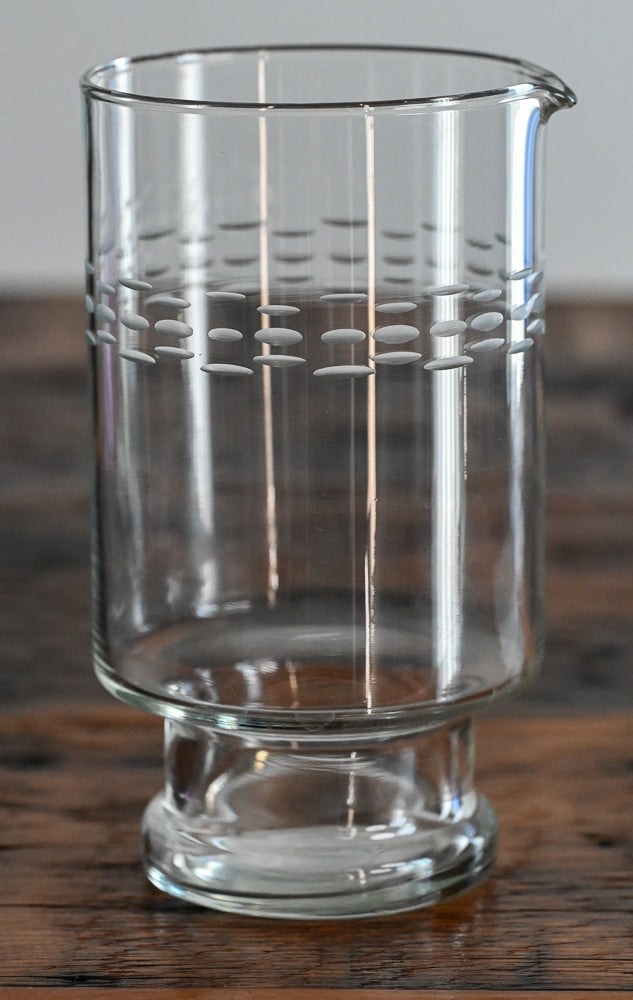 Princess House etched mixing glass
