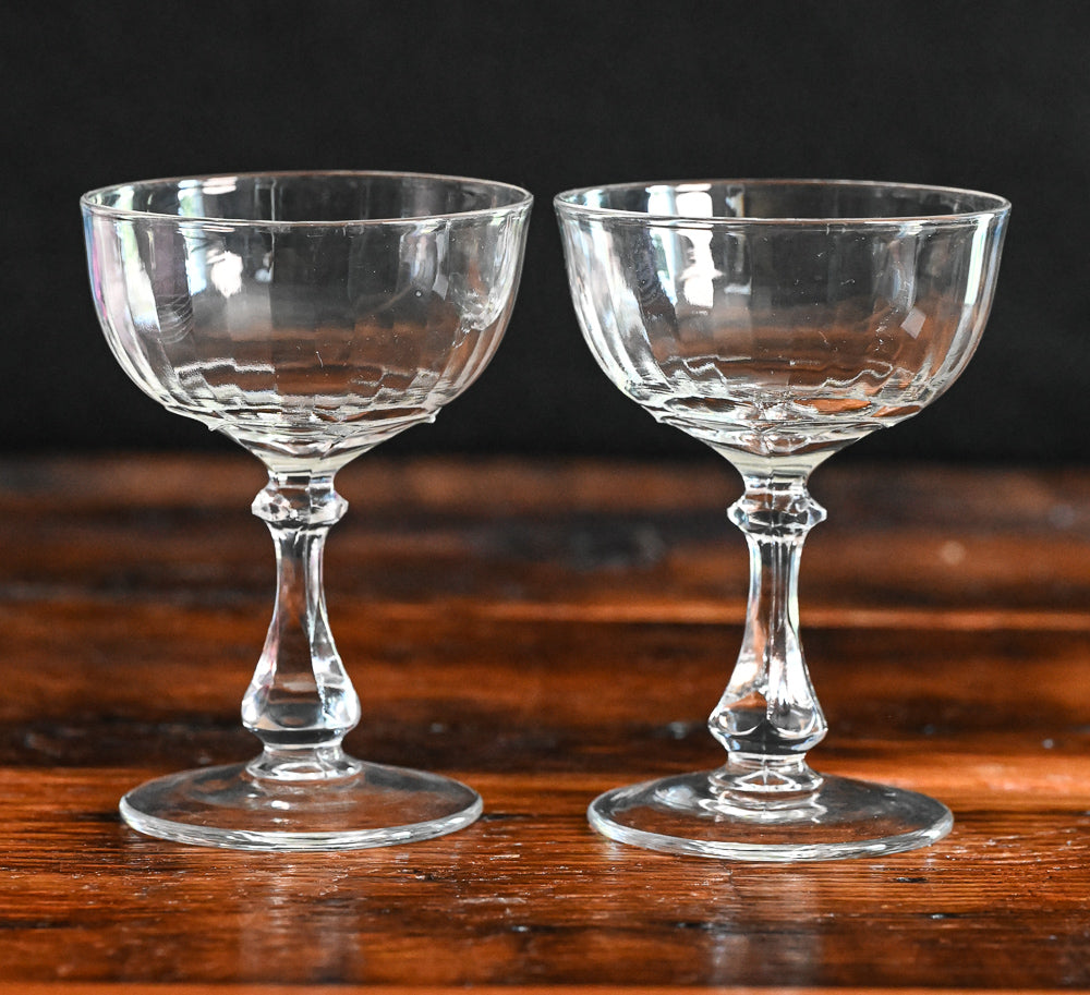 optic clear champagne coupe
