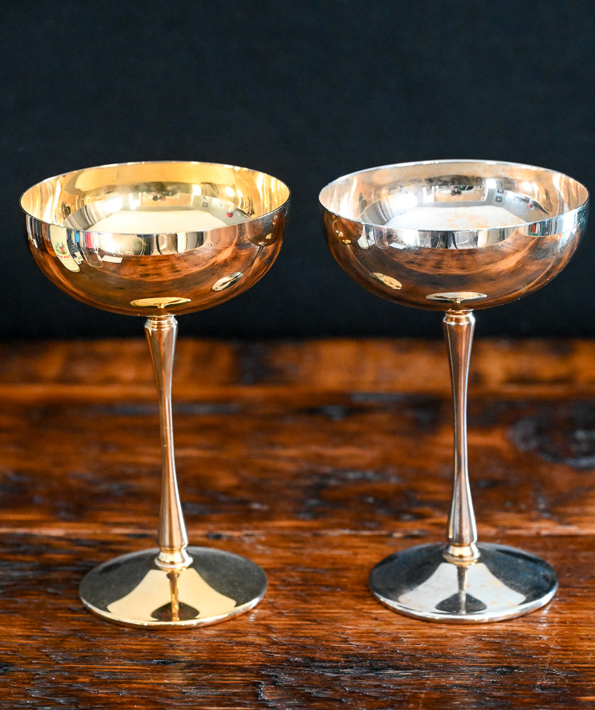 brass cocktail coupes