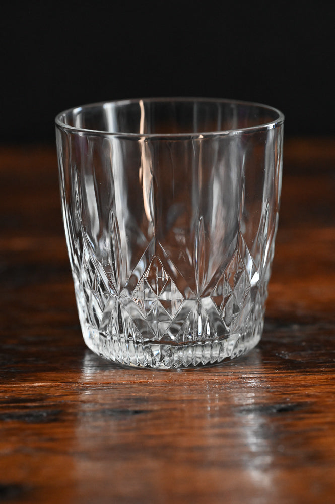 diamond cut clear glass rocks glasses