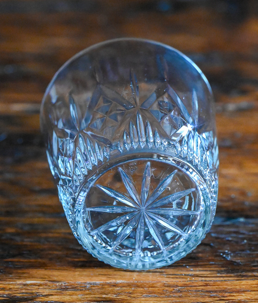 diamond cut clear glass rocks glasses