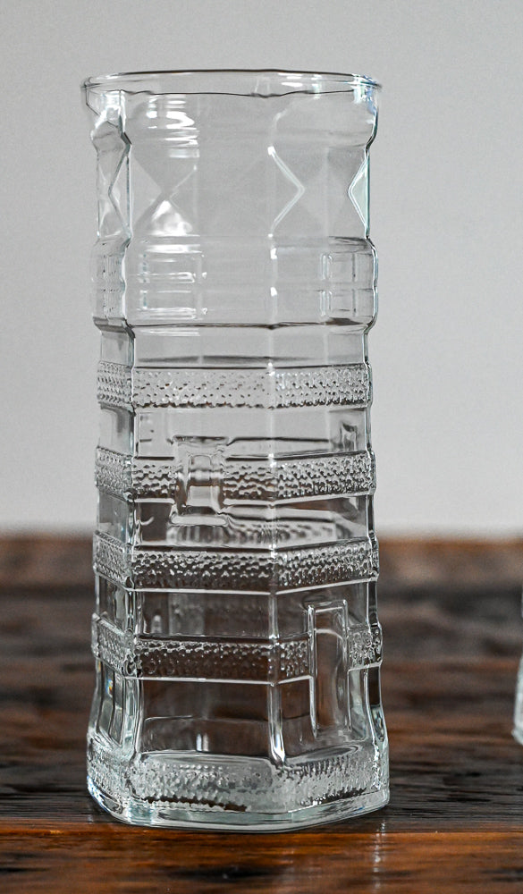 Red Lobster clear glass shaped like lighthouses