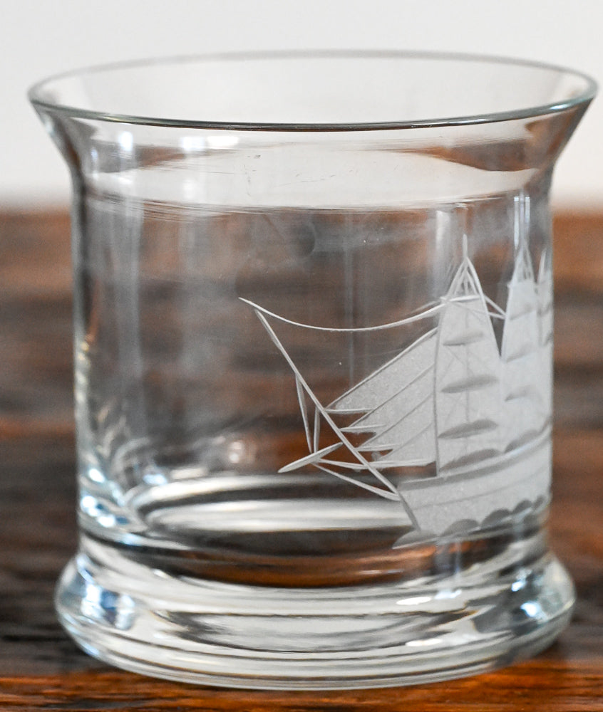 etched ship Toscany rocks glasses