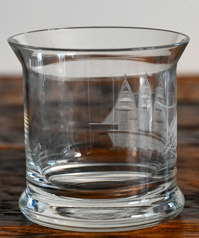 etched ship Toscany rocks glasses