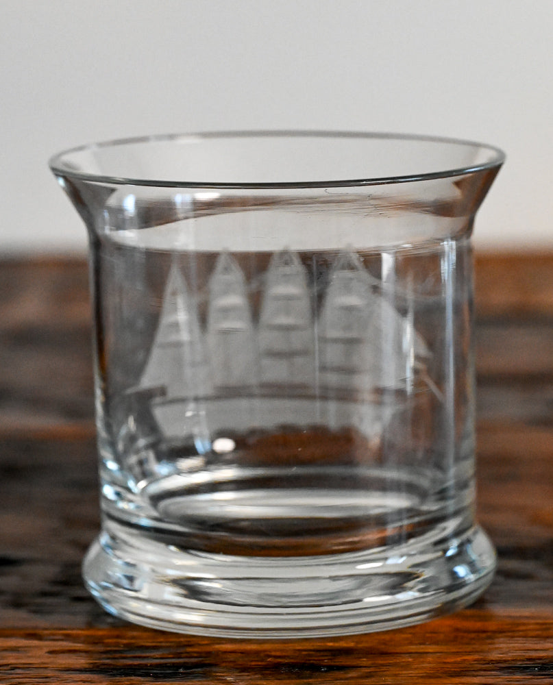 etched ship Toscany rocks glasses